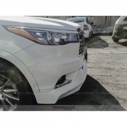 2 199 р. Реснички на фары TopKontur Design Toyota Highlander XU50 дорестайлинг (2013-2017) (Неокрашенные)  с доставкой в г. Набережные‑Челны. Увеличить фотографию 4