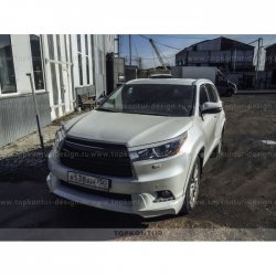 2 199 р. Реснички на фары TopKontur Design Toyota Highlander XU50 дорестайлинг (2013-2017) (Неокрашенные)  с доставкой в г. Набережные‑Челны. Увеличить фотографию 5