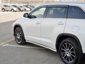 25 999 р. Защита порогов SLITKOFF из круглой трубы диаметром 63 мм SLITKOFF v3  Toyota Highlander  XU50 (2013-2017) дорестайлинг  с доставкой в г. Набережные‑Челны. Увеличить фотографию 3