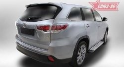 9 089 р. Пороги из алюминиевого профиля Souz-96 Toyota Highlander XU50 дорестайлинг (2013-2017)  с доставкой в г. Набережные‑Челны. Увеличить фотографию 2