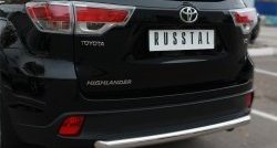 16 249 р. Защита заднего бампера (Ø63 мм, нержавейка) SLITKOFF  Toyota Highlander  XU50 (2013-2017) дорестайлинг  с доставкой в г. Набережные‑Челны. Увеличить фотографию 3