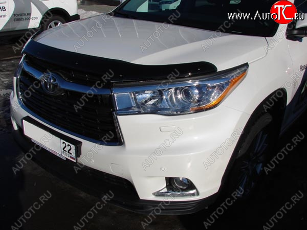 3 169 р. Дефлектор капота SIM Toyota Highlander XU50 дорестайлинг (2013-2017)  с доставкой в г. Набережные‑Челны