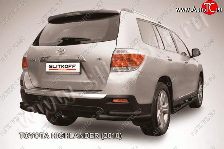 10 799 р. Уголки d57+d42 двойные  Toyota Highlander  XU40 (2010-2013) рестайлинг (Цвет: серебристый)  с доставкой в г. Набережные‑Челны