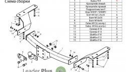 7 499 р. Фаркоп Лидер Плюс  Toyota Highlander  XU40 (2010-2013) рестайлинг (Без электропакета)  с доставкой в г. Набережные‑Челны. Увеличить фотографию 4