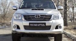 999 р. Зимняя заглушка решетки переднего бампера РА Toyota Hilux AN20,AN30  2-ой рестайлинг (2011-2016)  с доставкой в г. Набережные‑Челны. Увеличить фотографию 2