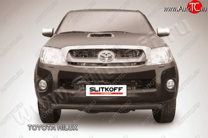 10 199 р. Защита переднего бампера из трубы d57 Slitkoff  Toyota Hilux  AN10,AN20 (2008-2011) 1-ый рестайлинг (Цвет: серебристый)  с доставкой в г. Набережные‑Челны