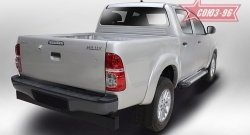 9 899 р. Пороги из алюминиевого профиля Souz-96 Toyota Hilux AN20,AN30  2-ой рестайлинг (2011-2016)  с доставкой в г. Набережные‑Челны. Увеличить фотографию 2