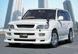 18 749 р. Накладка на передний бампер JAOS Toyota Land Cruiser 100 дорестайлинг (1998-2002) (Неокрашенная)  с доставкой в г. Набережные‑Челны. Увеличить фотографию 2