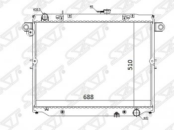 14 399 р. Радиатор двигателя SAT (1HDFTE 4.2 DIESEL) Toyota Land Cruiser 100 дорестайлинг (1998-2002)  с доставкой в г. Набережные‑Челны. Увеличить фотографию 1