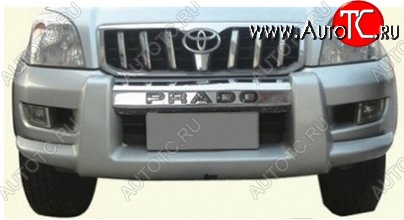 19 449 р. Накладка на передний бампер CT Toyota Land Cruiser Prado J120 (2002-2009) (Неокрашенная)  с доставкой в г. Набережные‑Челны