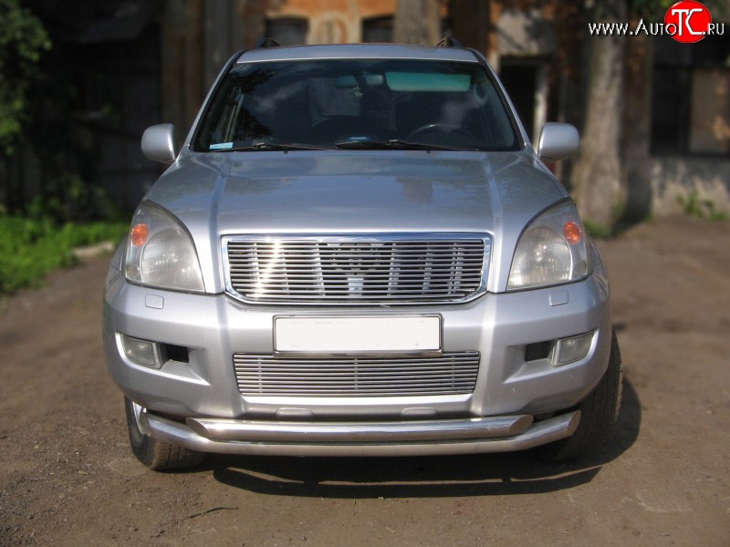 6 999 р. Декоративная вставка решетки радиатора (без знака) Berkut Toyota Land Cruiser Prado J120 (2002-2009)  с доставкой в г. Набережные‑Челны