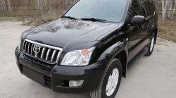 1 249 р. Реснички RA на фары  Toyota Land Cruiser Prado  J120 (2002-2009) (Неокрашенные)  с доставкой в г. Набережные‑Челны. Увеличить фотографию 2