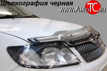 2 299 р. Защита фар (J120-J125) CA-Plastic  Toyota Land Cruiser Prado  J120 (2002-2009) (Шелкография черная)  с доставкой в г. Набережные‑Челны