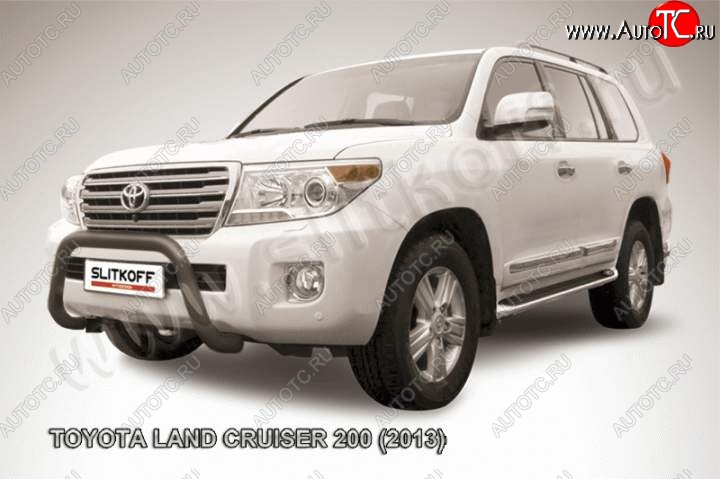 17 999 р. Кенгурятник d76 низкий мини Toyota Land Cruiser 200 1-ый рестайлинг (2012-2015) (Цвет: серебристый)  с доставкой в г. Набережные‑Челны