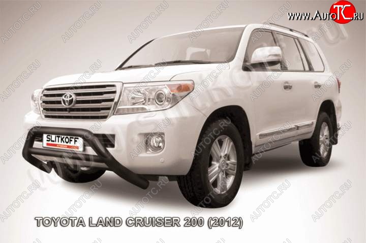 27 799 р. Кенгурятник d76 низкий широкий с перемычкой  Toyota Land Cruiser  200 (2012-2015) 1-ый рестайлинг (Цвет: серебристый)  с доставкой в г. Набережные‑Челны