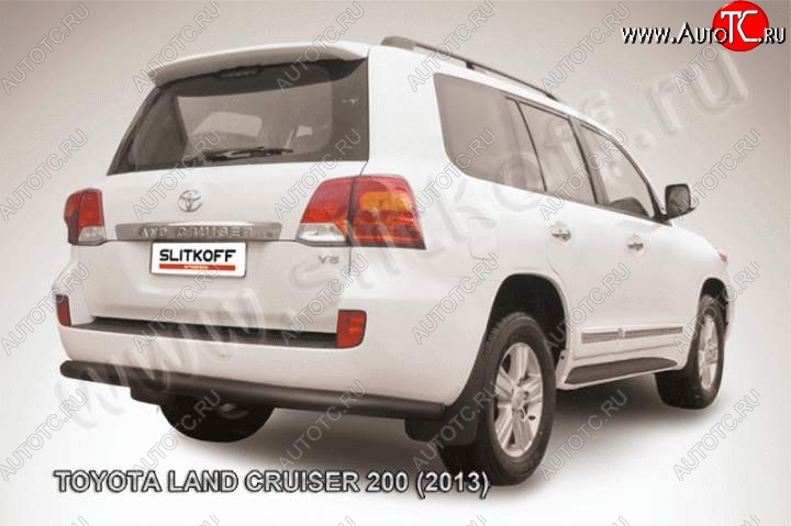 14 399 р. Защита задняя Slitkoff Toyota Land Cruiser 200 1-ый рестайлинг (2012-2015) (Цвет: серебристый)  с доставкой в г. Набережные‑Челны