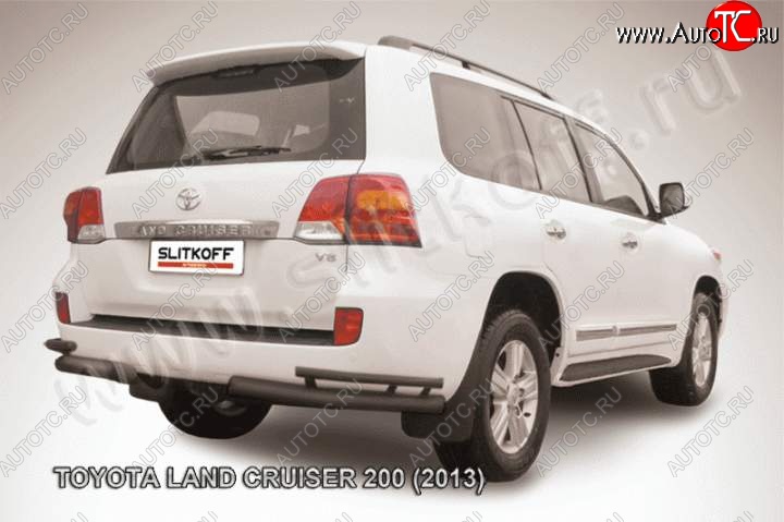 13 099 р. Уголки d76+d42 двойные Toyota Land Cruiser 200 1-ый рестайлинг (2012-2015) (Цвет: серебристый)  с доставкой в г. Набережные‑Челны