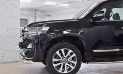 24 849 р. Защита переднего бампера (2 трубыØ76 и 63 мм, нержавейка) SLITKOFF Toyota Land Cruiser 200 2-ой рестайлинг (2015-2021)  с доставкой в г. Набережные‑Челны. Увеличить фотографию 4