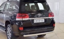 17 899 р. Защита заднего бампера (Ø76 мм дуга, нержавейка) SLITKOFF Toyota Land Cruiser 200 2-ой рестайлинг (2015-2021)  с доставкой в г. Набережные‑Челны. Увеличить фотографию 2