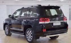 17 899 р. Защита заднего бампера (Ø76 мм дуга, нержавейка) SLITKOFF Toyota Land Cruiser 200 2-ой рестайлинг (2015-2021)  с доставкой в г. Набережные‑Челны. Увеличить фотографию 3