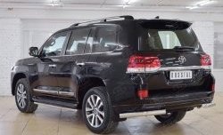 13 749 р. Защита заднего бампера (Ø76 мм уголки, нержавейка) SLITKOFF  Toyota Land Cruiser  200 (2015-2021) 2-ой рестайлинг  с доставкой в г. Набережные‑Челны. Увеличить фотографию 2