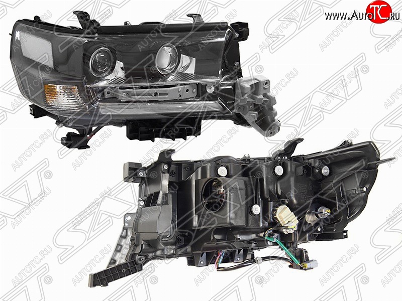 25 399 р. Правая фара передняя SAT LED EXECUTIVE BLACK/WHITE  Toyota Land Cruiser  200 (2015-2021) 2-ой рестайлинг  с доставкой в г. Набережные‑Челны