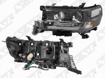 24 499 р. Левая фара передняя SAT LED EXECUTIVE BLACK/WHITE  Toyota Land Cruiser  200 (2015-2021) 2-ой рестайлинг  с доставкой в г. Набережные‑Челны. Увеличить фотографию 1