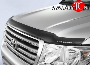 3 169 р. Дефлектор капота NovLine (с логотипом) Toyota Land Cruiser 200 дорестайлинг (2007-2012)  с доставкой в г. Набережные‑Челны