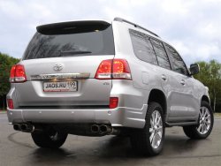 14 099 р. Накладка на задний бампер Jaos Toyota Land Cruiser 200 дорестайлинг (2007-2012) (Неокрашенная)  с доставкой в г. Набережные‑Челны. Увеличить фотографию 2