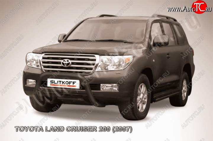 20 599 р. Кенгурятник d76 низкий мини  Toyota Land Cruiser  200 (2007-2012) дорестайлинг (Цвет: серебристый)  с доставкой в г. Набережные‑Челны