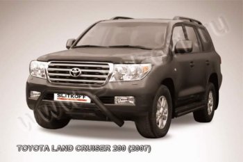 20 599 р. Кенгурятник d76 низкий широкий мини  Toyota Land Cruiser  200 (2007-2012) дорестайлинг (Цвет: серебристый)  с доставкой в г. Набережные‑Челны. Увеличить фотографию 1