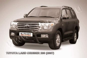 24 999 р. Кенгурятник d76 низкий Toyota Land Cruiser 200 дорестайлинг (2007-2012) (Цвет: серебристый)  с доставкой в г. Набережные‑Челны. Увеличить фотографию 1