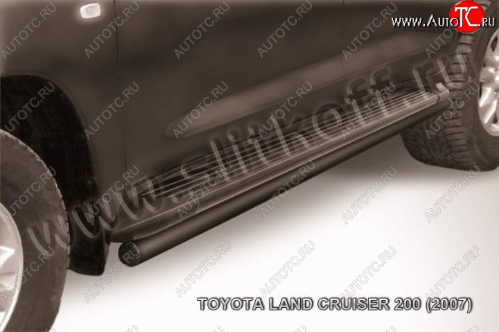 13 349 р. Защита штатного порога d57  Toyota Land Cruiser  200 (2007-2012) дорестайлинг (Цвет: серебристый)  с доставкой в г. Набережные‑Челны