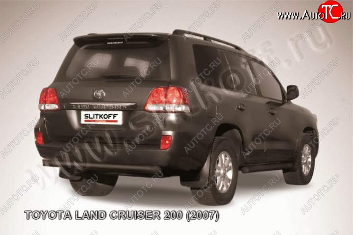 10 999 р. Защита задняя Slitkoff Toyota Land Cruiser 200 дорестайлинг (2007-2012) (Цвет: серебристый)  с доставкой в г. Набережные‑Челны