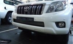 1 539 р. Сетка на бампер Russtal (хром)  Toyota Land Cruiser Prado  J150 (2009-2013) дорестайлинг  с доставкой в г. Набережные‑Челны. Увеличить фотографию 2