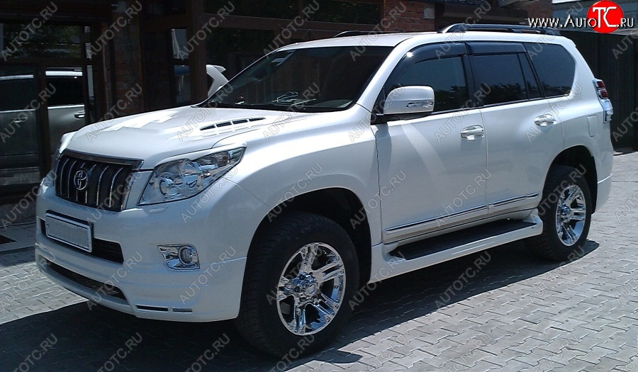 14 099 р. Пластиковые пороги Mz SPEED Toyota Land Cruiser Prado J150 дорестайлинг (2009-2013)  с доставкой в г. Набережные‑Челны