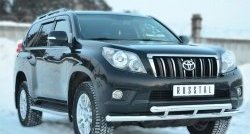 26 999 р. Защита переднего бампера (2 трубыØ63 мм, нержавейка) SLITKOFF Toyota Land Cruiser Prado J150 дорестайлинг (2009-2013)  с доставкой в г. Набережные‑Челны. Увеличить фотографию 4