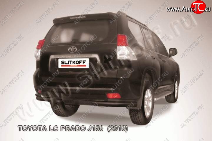 11 599 р. Уголки d76+d42 двойные Toyota Land Cruiser Prado J150 дорестайлинг (2009-2013) (Цвет: серебристый)  с доставкой в г. Набережные‑Челны