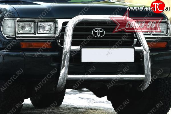 21 329 р. Защита переднего бампера под штатную лебедку Souz-96 (d76) Toyota Land Cruiser 80 (1989-1997)  с доставкой в г. Набережные‑Челны