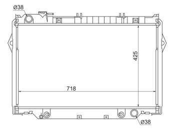 Радиатор двигателя SAT Toyota Land Cruiser 80 (1989-1997)