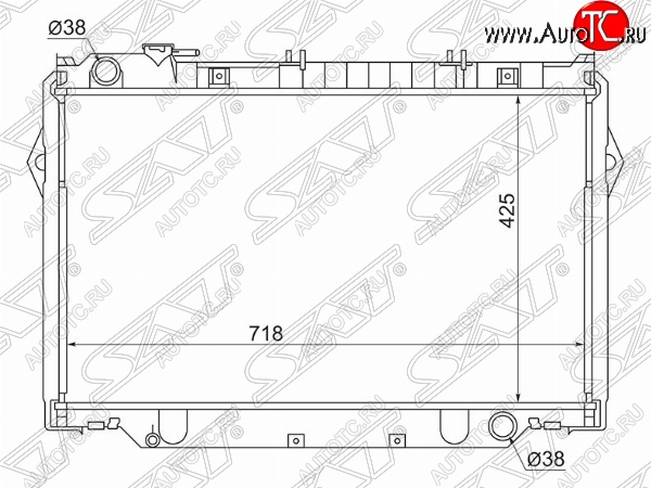 13 699 р. Радиатор двигателя SAT Toyota Land Cruiser 80 (1989-1997)  с доставкой в г. Набережные‑Челны