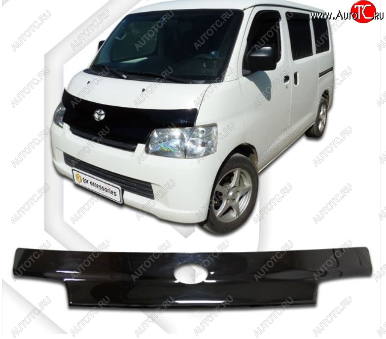 2 199 р. Дефлектор капота CA-Plastiс  Toyota LiteAce  S400 (2008-2020) (Classic черный, Без надписи)  с доставкой в г. Набережные‑Челны