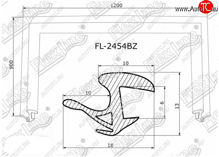 2 489 р. Молдинг лобового стекла FlexLine Toyota Prius XW20 дорестайлинг (2003-2005)  с доставкой в г. Набережные‑Челны