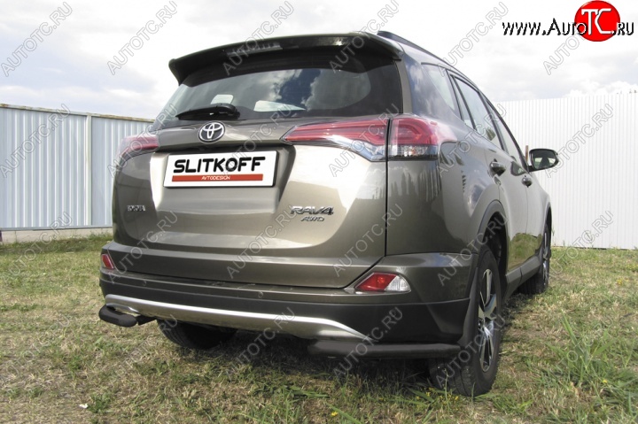 6 849 р. Уголки d57  Toyota RAV4  XA40 (2015-2019) 5 дв. рестайлинг (Цвет: серебристый)  с доставкой в г. Набережные‑Челны