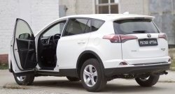 1 699 р. Накладки на порожки автомобиля RA Toyota RAV4 XA40 5 дв. рестайлинг (2015-2019) (Комплект (4 шт.))  с доставкой в г. Набережные‑Челны. Увеличить фотографию 2