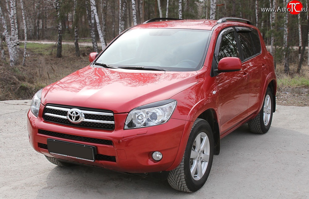 639 р. Реснички RA на фары  Toyota RAV4  XA305 (2005-2009) 5 дв. дорестайлинг (Неокрашенные)  с доставкой в г. Набережные‑Челны