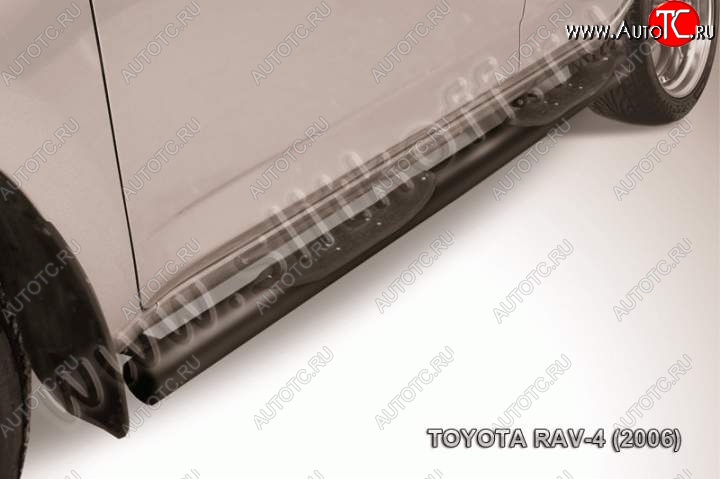 10 999 р. Защита порогов Slitkoff Toyota RAV4 XA305 5 дв. дорестайлинг (2005-2009) (Цвет: серебристый)  с доставкой в г. Набережные‑Челны