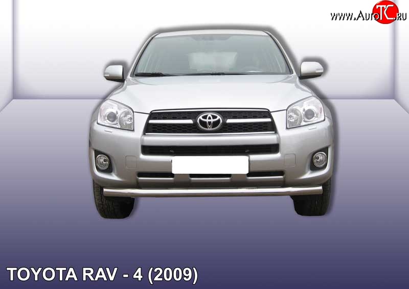 13 499 р. Одинарная защита переднего бампера диаметром 76 мм Slitkoff Toyota RAV4 XA30 5 дв. 1-ый рестайлинг (2008-2010) (Цвет: нержавеющая полированная сталь)  с доставкой в г. Набережные‑Челны