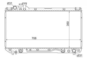 Радиатор двигателя SAT Toyota RAV4 XA10 5 дв. дорестайлинг (1994-1997)