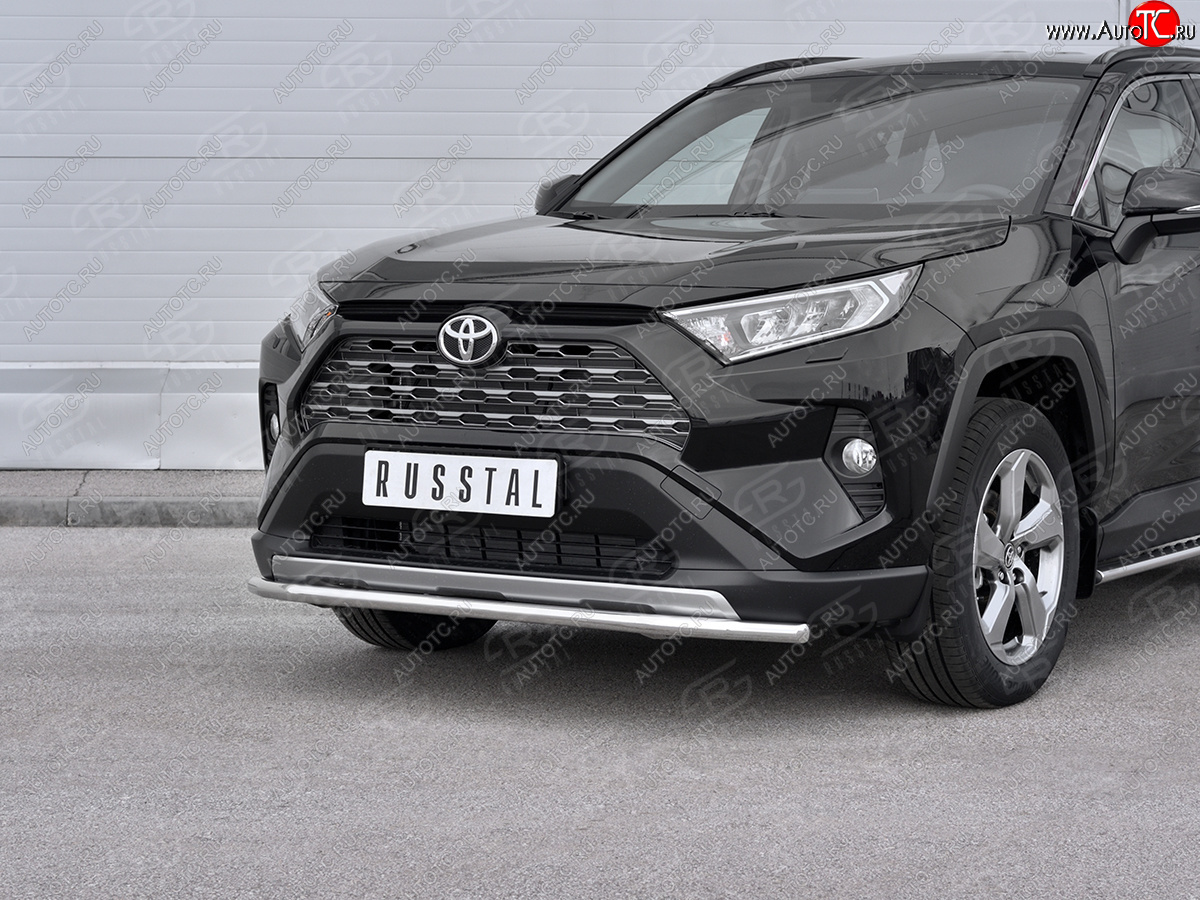 16 999 р. Защита переднего бампера (Ø42 мм, нержавейка) SLITKOFF  Toyota RAV4  XA50 (2018-2024) 5 дв. дорестайлинг  с доставкой в г. Набережные‑Челны